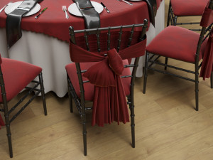 Wedding Dinner Table Model 3D