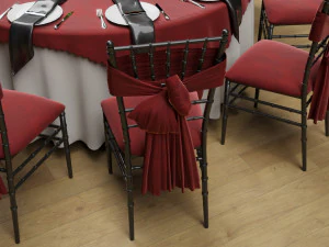 Wedding Dinner Table 3D Model