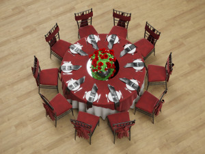 Wedding Dinner Table Model 3D