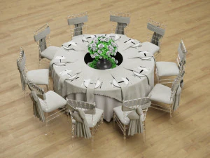 Весільний обідній стіл 3D Модель
