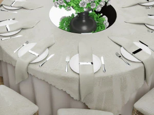 Wedding Dinner Table 3D Model