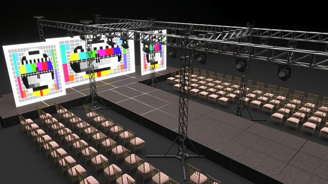 Fashion Show Catwalk 3D Model .c4d .max .obj .3ds .fbx .stl .blend 