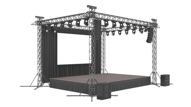 Concert Stage Modelo 3D .c4d .max .obj .3ds .fbx .stl .blend 