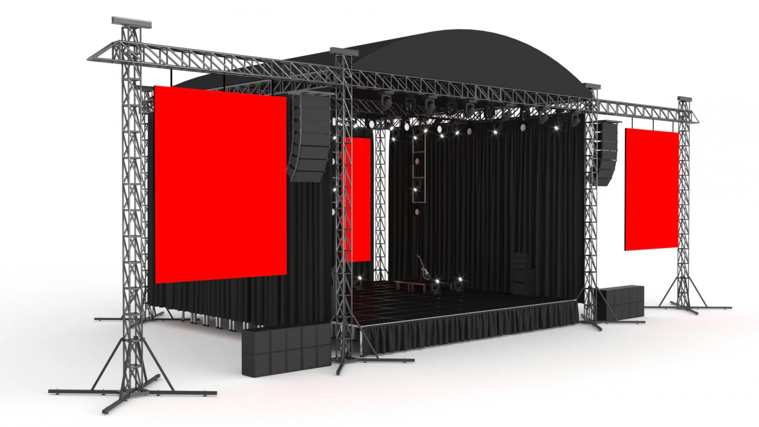 Concert Stage 3D Model .c4d .max .obj .3ds .fbx .stl .blend 