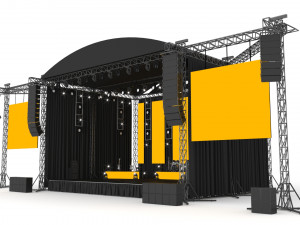 Concert Stage Set 3D Модель