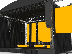 Concert Stage Set 3D Model