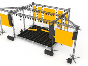 Concert Stage Set 3D Модель