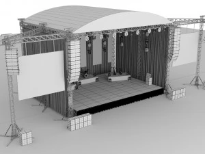 Concert Stage Set 3D Model