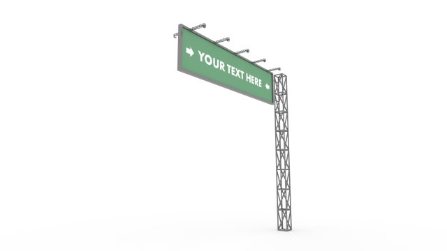 Traffic Sign Low-poly Model 3D .c4d .max .obj .3ds .fbx .stl .blend 