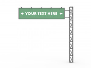 Traffic Sign Low-poly Model 3D