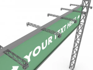 Traffic Sign Low-poly 3D Model