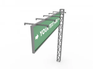Traffic Sign Low-poly 3D Model