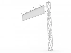 Traffic Sign Low-poly 3D Model