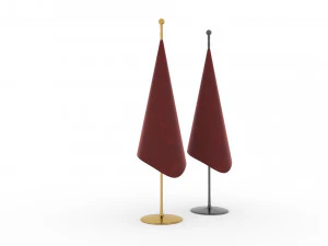 Flagpoles Low-poly 3D Model
