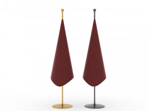 Flagpoles Low-poly 3D Model