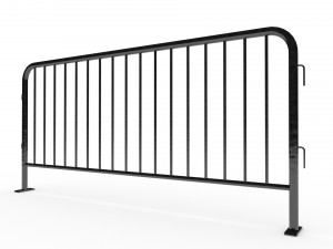 Black Metal Crowd Barrier Low-poly 3D 模型