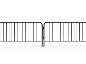 Black Metal Crowd Barrier Low-poly 3D Model
