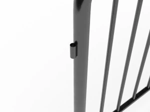 Black Metal Crowd Barrier Low-poly 3D Model