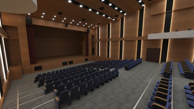 Convention Hall 3D Model .c4d .max .obj .3ds .fbx .stl .blend 