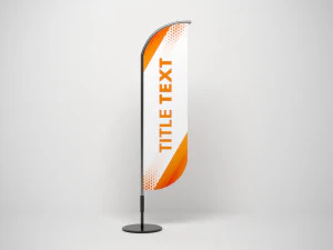 Bannervlaggen Low-poly 3D Model