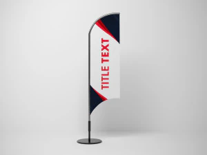 Bannervlaggen Low-poly 3D Model