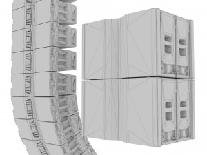Concert Sound System Line Array JBL VTX V20 3D Model