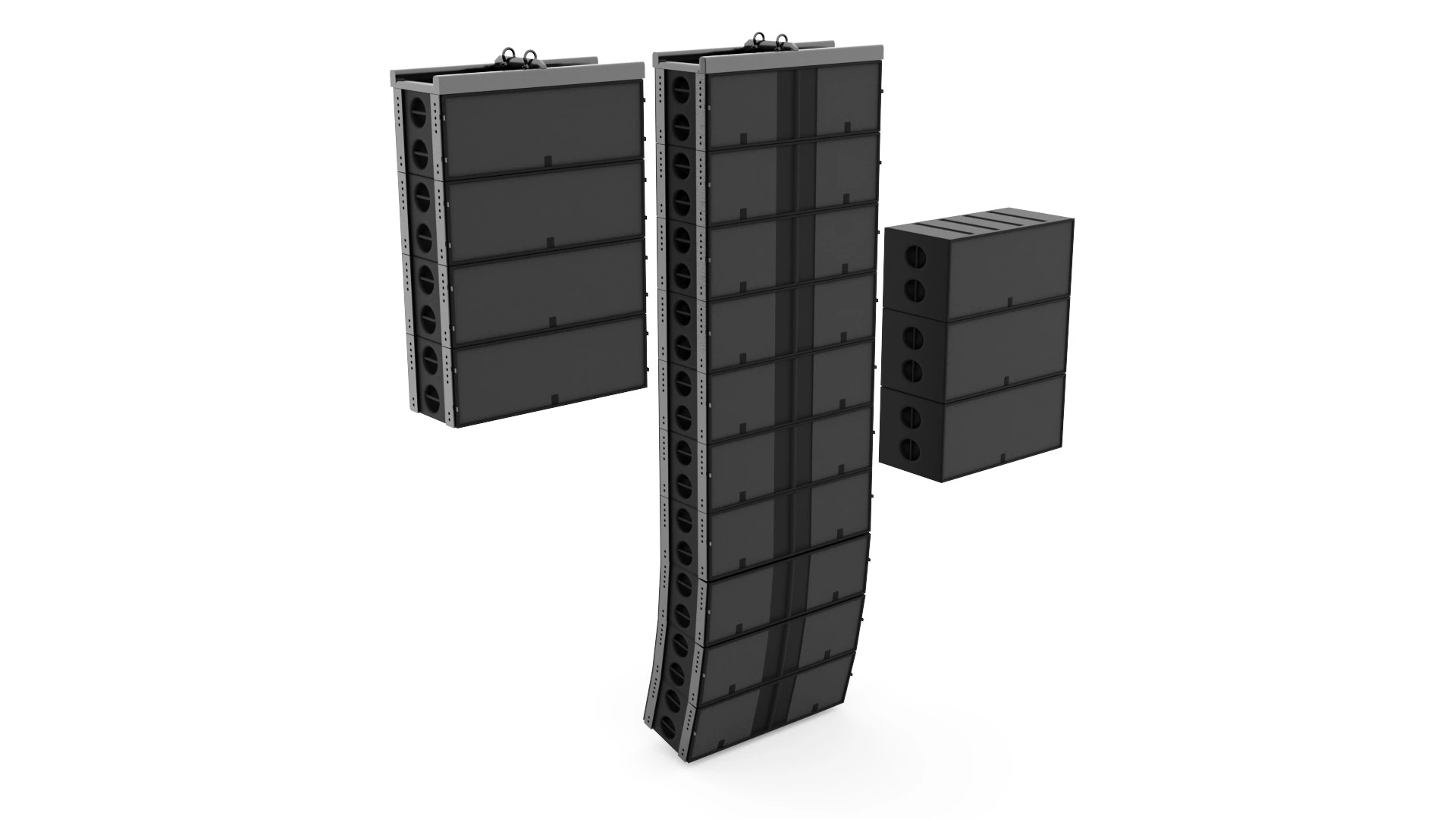 Sistema de sonido de concierto Line Array Modelo 3D .c4d .max .obj .3ds .fbx .stl .blend 