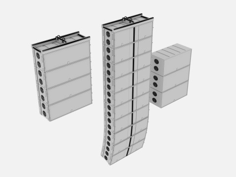 Concert Sound System Line Array Model 3D