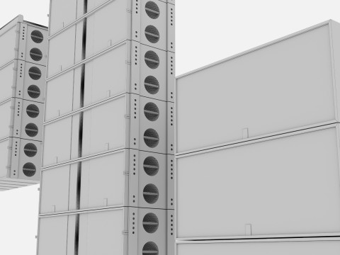 Concert Sound System Line Array Model 3D