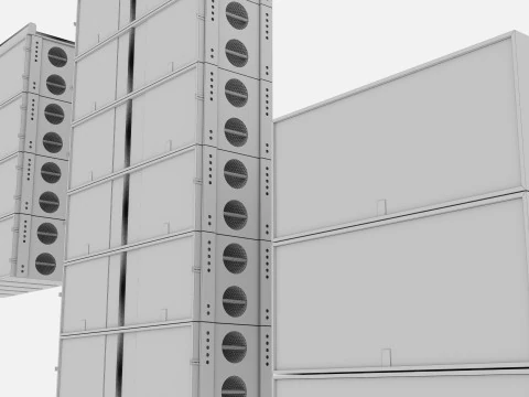 Sistema de sonido de concierto Line Array Modelo 3D