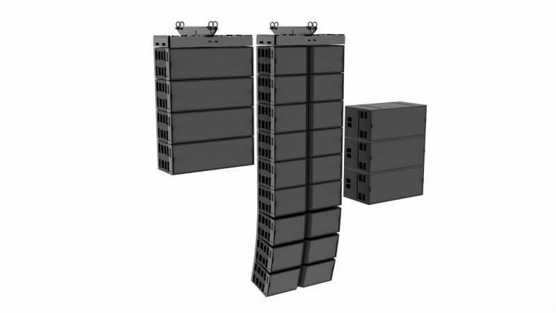 Concert Sound System Line Array L-Acoustics K1 Setup 3D-Modell .c4d .max .obj .3ds .fbx .stl .blend