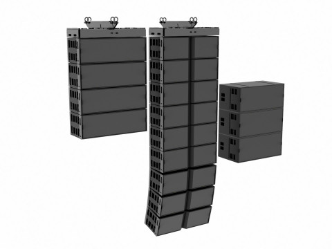 Concert Sound System Line Array L-Acoustics K1 Setup Modelo 3D