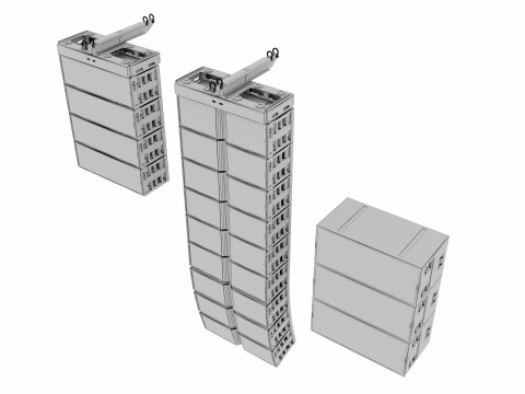 Concert Sound System Line Array L-Acoustics K1 Setup 3D-Modell