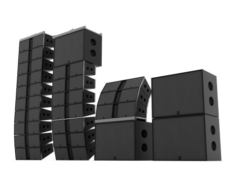 Concert Sound System Line Array 3D Model