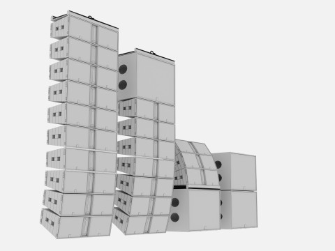 Concert Sound System Line Array 3D Model