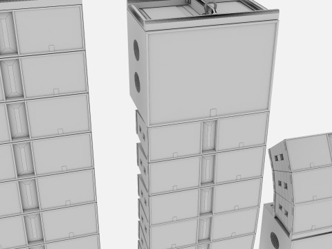 Concert Sound System Line Array 3D Model