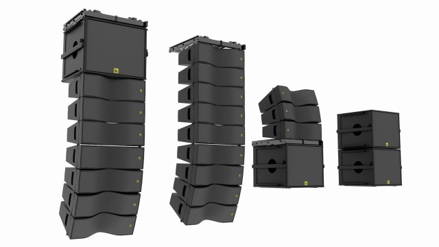 Concert Sound System Line Array L-Acoustics Kiva 2 Setup 3D Модель .c4d .max .obj .3ds .fbx .stl .blend 