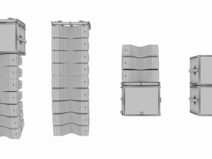 Concert Sound System Line Array L-Acoustics Kiva 2 Setup 3D Модель