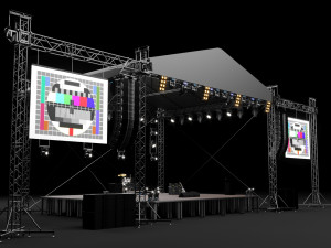 Concert Stage Set Full Detail 3D 모델