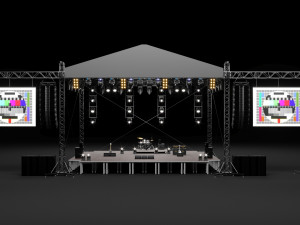 Concert Stage Set Full Detail 3D 모델