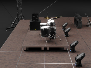 Concert Stage Set Full Detail 3D 모델