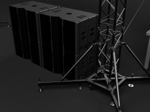 Concert Stage Set Full Detail 3D 모델