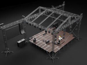 Concert Stage Set Full Detail 3D 모델