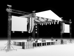 Concert Stage Set Full Detail 3D 모델