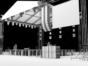 Concert Stage Set Full Detail 3D 모델