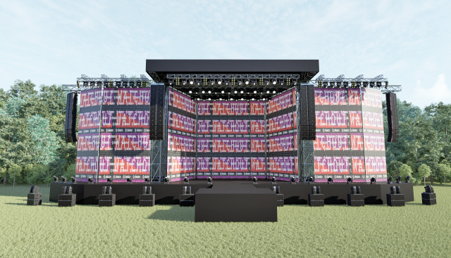 Concert and Festival Stage Set 3D Model .c4d .max .obj .3ds .fbx .stl .blend 