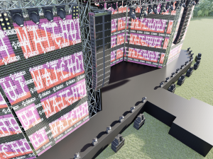 Concert and Festival Stage Set 3D Model