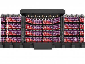 Concert and Festival Stage Set 3D Model