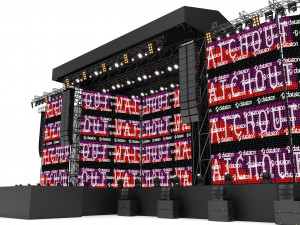 Concert and Festival Stage Set 3D Model