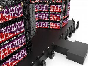 Concert and Festival Stage Set 3D Model